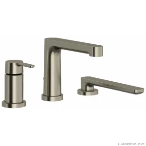 Nibi 3-Hole Deck-Mount Tub Filler Trim | Brushed Nickel Finish for Simple Setup