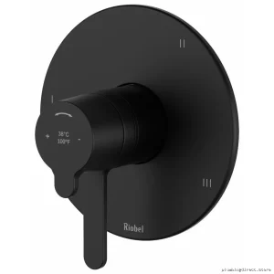 Nibi 5-Function Thermostat Valve Adjustment Trim - Black TNB45BK/RIOBEL