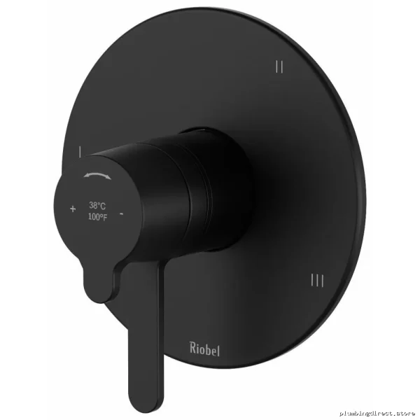 Nibi 5-Function Thermostat Valve Adjustment Trim - Black TNB45BK/RIOBEL
