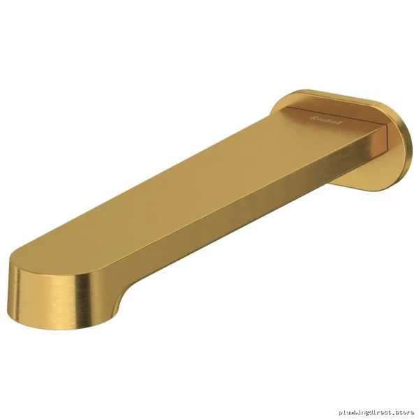 Brushed Gold Tub Spout - Modern Showerhead with Luxury Finish | Nibi NB80BG RIOBEL