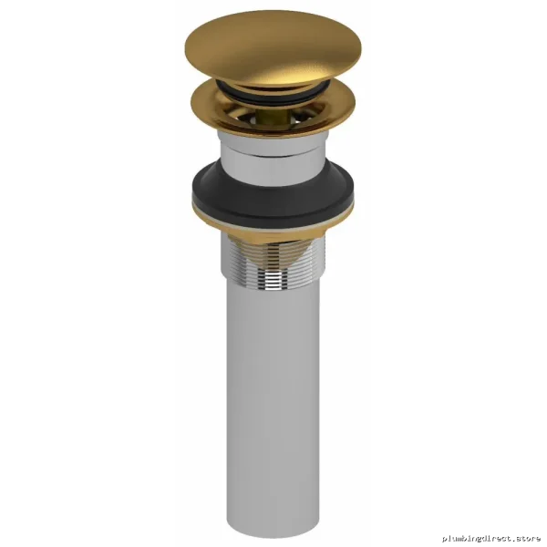 No-Overflow Push Drain in Brushed Gold Finish – RIOBEL Model DL160BG
