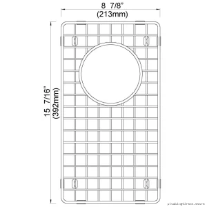 Non-Slip Stainless Steel Sink Grid with Drain Board - Model 406456 by Blanco