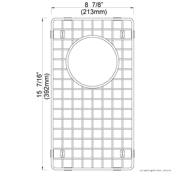 Non-Slip Stainless Steel Sink Grid with Drain Board - Model 406456 by Blanco