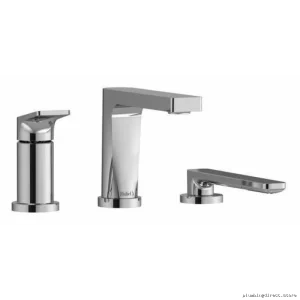 Ode 3-Hole Pressure-Balanced Deck-Mount Tub Filler w/ Hand Shower Trim - Chrome TOD16C RIOBEL