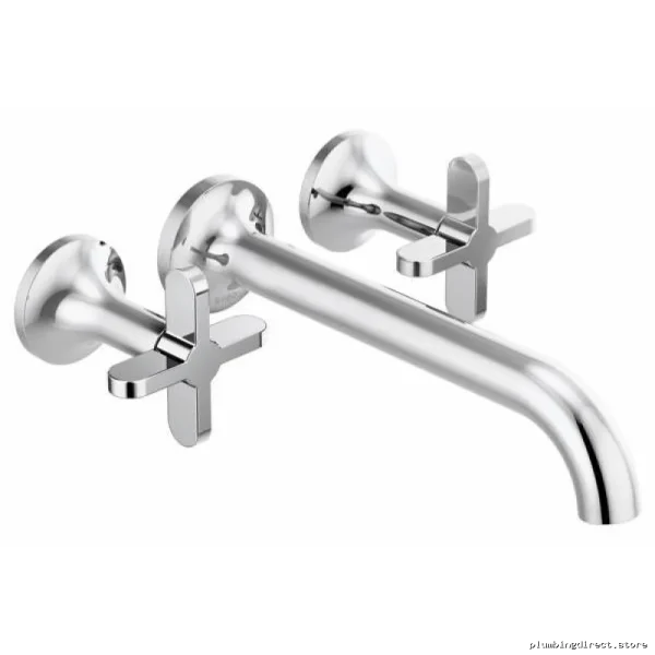 Odin Brilliance Polished Chrome 2-Handle Wall Mount Tub Filler Trim