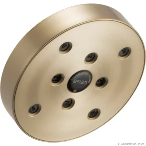 Odin Raincan Shower Head with H2OKinetic Performance - Luxe Gold 87375-GL Brizo