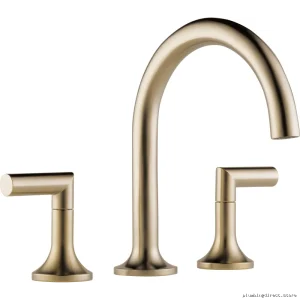 Odin Roman Tub Faucet Trim in Luxe Gold Finish - Brizo T67375GL