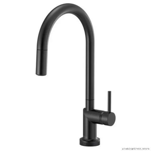 Odin SmartTouch Kitchen Faucet with Pulldown Spray & Arc Spout – Minimalist Design in Matte Black Brizo