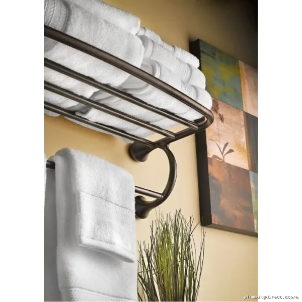 Oil Rubbed Bronze Bathroom Towel Shelf - Moen YB2894ORB