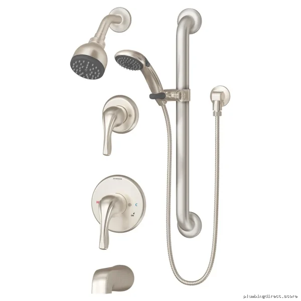 Origins Complete Tub & Shower Kit Satin Nickel 9606-PLR-STN Symmons
