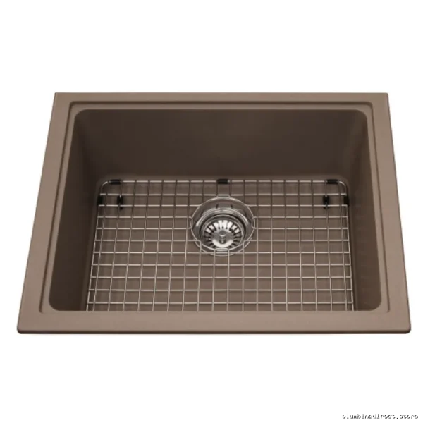 Oyster Color Granite Undermount Kitchen Sink - Single Bowl