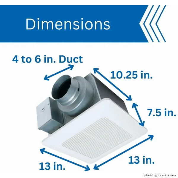 Panasonic White WhisperCeiling Bathroom Exhaust Fan 50-80-110 CFM FV0511VQ1 - Image 3