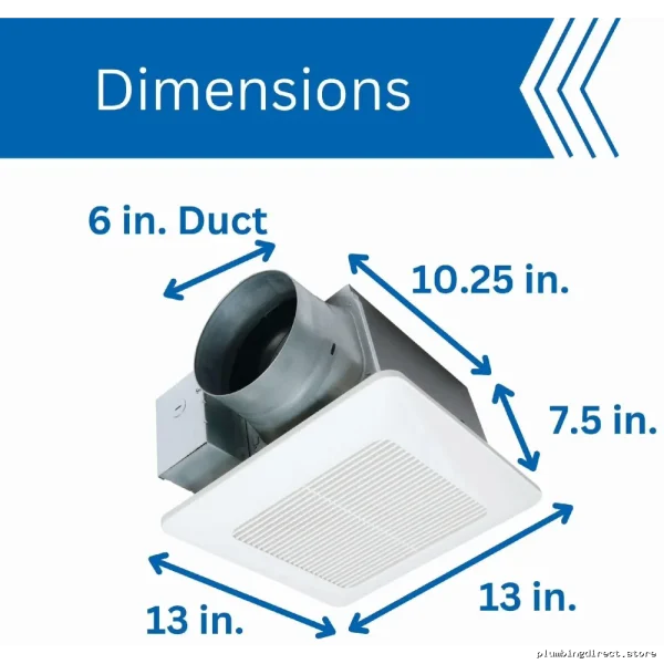 WhisperCeiling DC 110-130-150 CFM Quiet Bathroom Fan - White FV1115VQ1 Panasonic - Image 4