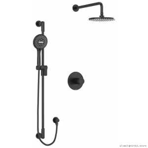 Parabola RIOBEL Modern Shower Faucet Trim Kit - Black TKIT323PBBK