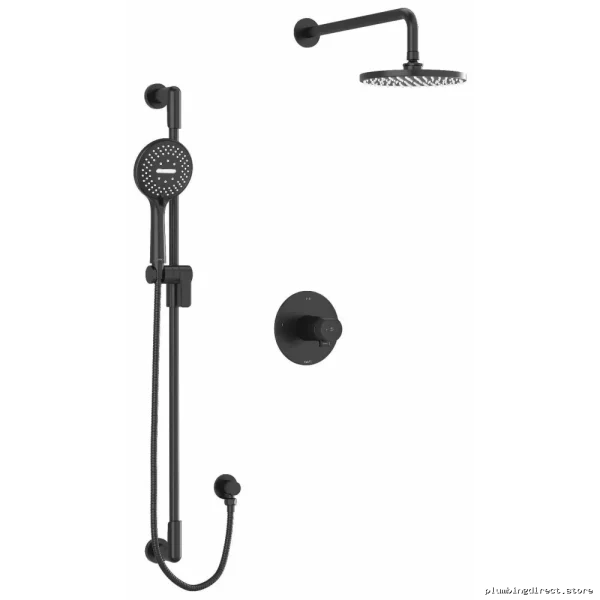Parabola RIOBEL Modern Shower Faucet Trim Kit - Black TKIT323PBBK