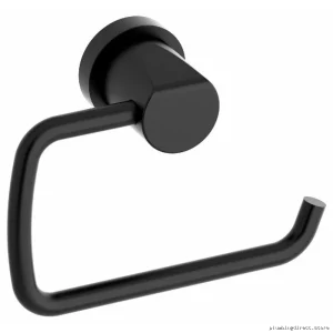 Stylish Black Toilet Paper Holder by Parabola (PB3BK) - RIOBEL Modern Bathroom Accessory