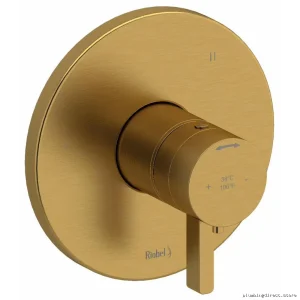 Paradox 3-Function Thermostatic Valve Trim - Brushed Gold TPXTM47BG