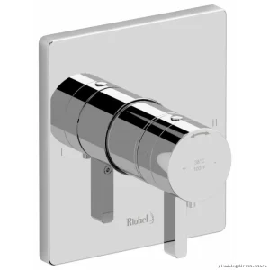 Chrome Dual Function Thermostat Trim Valve by Paradox