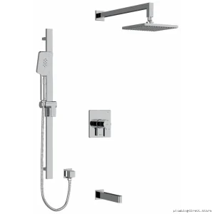 Paradox Chrome Tub & Shower Faucet Trim - High-Quality TKIT1345PXTQC RIOBEL