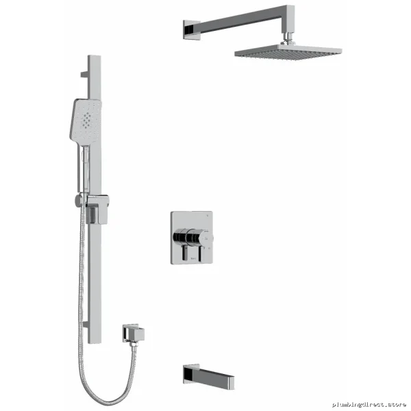 Paradox Chrome Tub & Shower Faucet Trim - High-Quality TKIT1345PXTQC RIOBEL