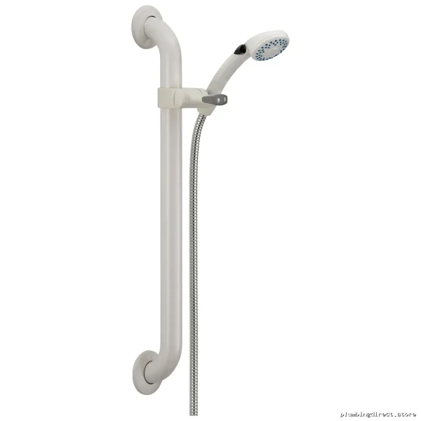 PB Pause Hand Shower - 24-Slide Bar Durable White Shower Accessory 52002-DS Delta