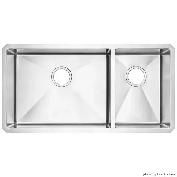 Pekoe 2 Bowl Undermount Kitchen Sink with Sink Grid - 18CR Stainless Steel American Standard