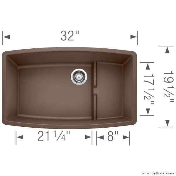 Undermount Sink Performa Cascade 1.5 Bowl Silgranit Blanco - Image 2