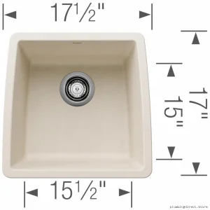 Performa Soft White Undermount Silgranit Bar Sink - U 1 Bowl Design
