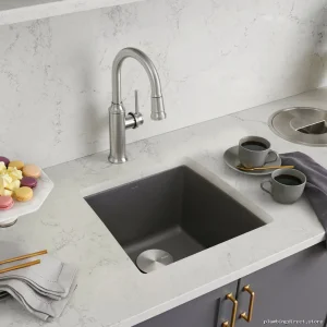 Performa U1 Bowl Undermount Silgranit Bar Sink | Durable White Granite Design