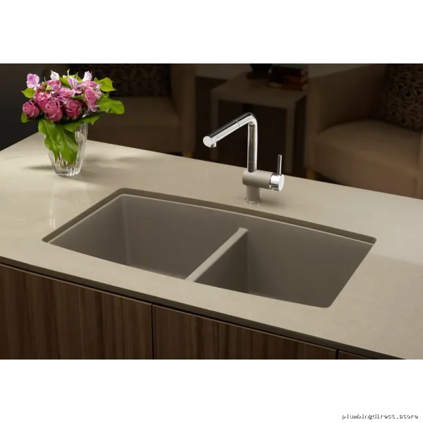Performa U2 Bowl Undermount Silgranit Sink - Truffle Blanco 401189 - Image 3