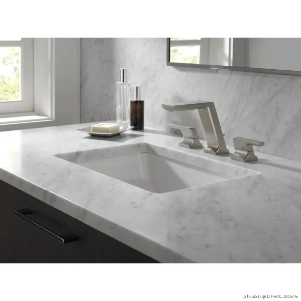 Pivotal 3599LF Widespread Bathroom Faucet - Durable Lumicoat Stainless & Delta Pressure Balance - Image 2