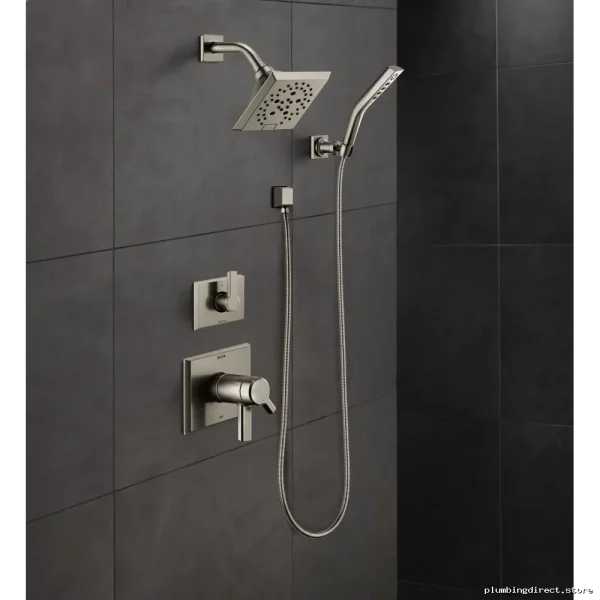 Pivotal TempAssure 17T Series H2Okinetic-Powered Shower Trim - Stainless Steel T17T299-SS Delta