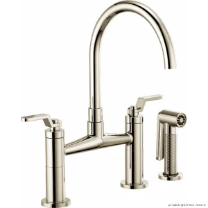 Brizi-Litzi-Bridge-Faucets-Arc-Spouts-&-Industrial-Handles-In-Polish-Nickel-