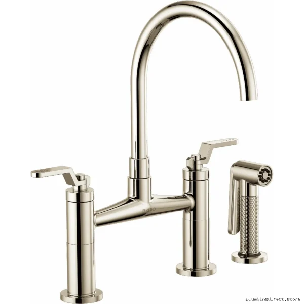 Brizi-Litzi-Bridge-Faucets-Arc-Spouts-&-Industrial-Handles-In-Polish-Nickel-