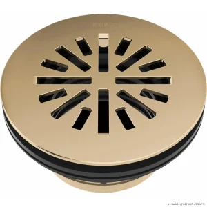 Brizo BT051414-PG Polished Gold 4-Inch Prefab Round Shower Floor Drain