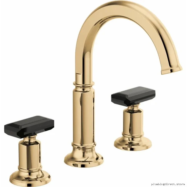 Invari Polished Gold & Black Crystal Knob Handle Kit - HK5376-PGBC Brizo - Image 2