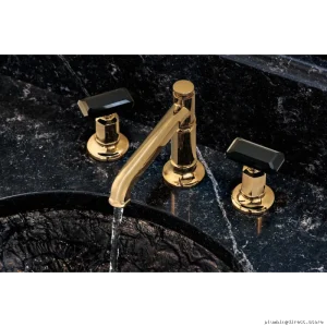 Invari Polished Gold & Black Crystal Knob Handle Kit - HK5376-PGBC Brizo