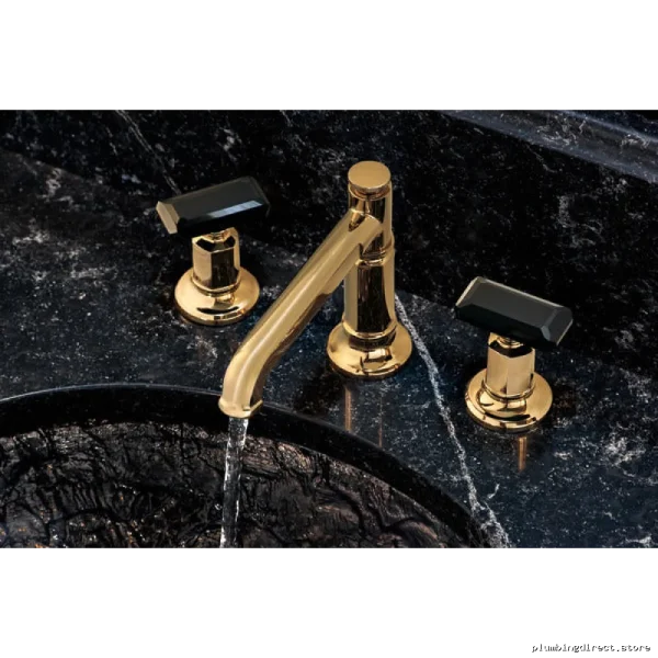 Invari Polished Gold & Black Crystal Knob Handle Kit - HK5376-PGBC Brizo