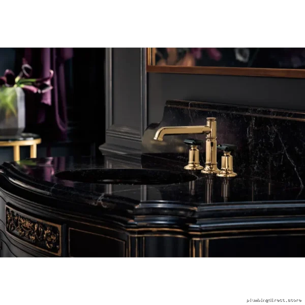 Invari Polished Gold & Black Crystal Knob Handle Kit - HK5376-PGBC Brizo - Image 4