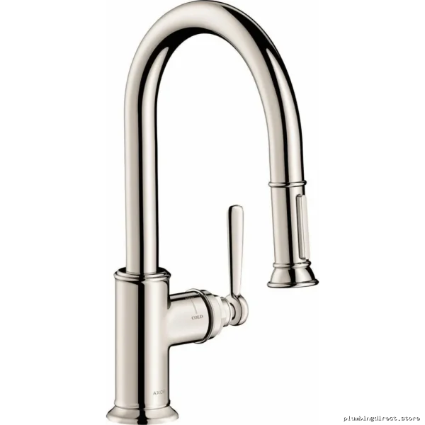 Axor Montreux Polished Nickel Pull-Down Kitchen Faucet 16584831