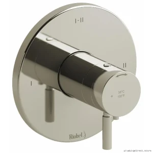 Polished Nickel Riu Thermostatic Valve Trim - Dual Function, RioBel TRUTM23PN