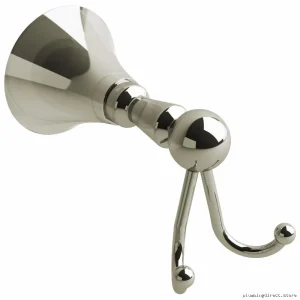 Polished Nickel Robe Hook by Hudson - Modern Bathroom Wall Hanger HU0PN