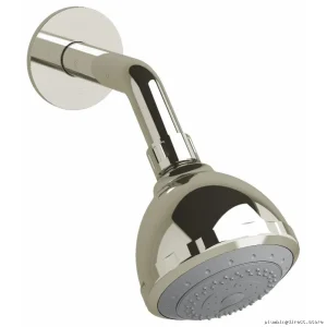 Polished Nickel Round Shower Head 3 Spray Modes with Adjustable Arm
