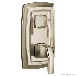 Polished Nickel Shower Valve Trim with Built-In Divertor & Moen Core Tech UT