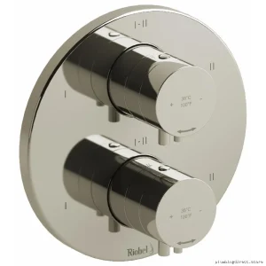 Polished Nickel Riu 6-Function Thermostatic Shower Valve Trim by Riobel TRUTM46PN