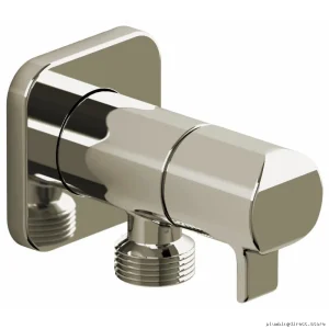 Polished Nickel Showerhead Outlet with Shutoff Valve - RIOBEL 777PN
