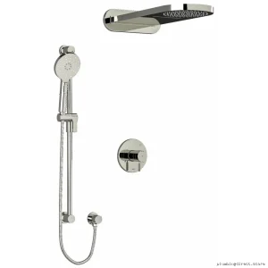 Riobel Polished Nickel Thermostatic Shower Faucet Kit with PEX Connection