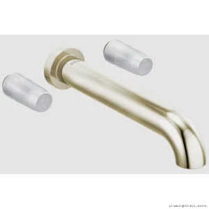 Litze 2-Handle Wall-Mount Tub Filler Trim - Polished Nickel Sleek Handles