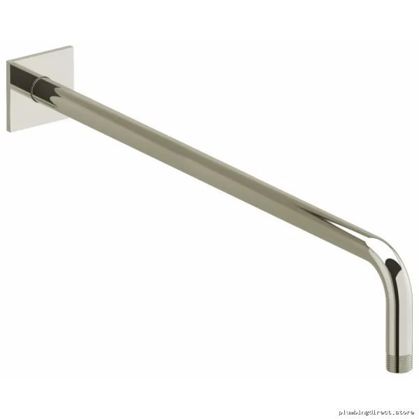 Polished Nickel Wall-Mounted Shower Arm with Square Escutcheon Design - RIOBEL Model #53