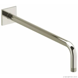 RIOBEL Polished Nickel Wall-Mounted Shower Arm with Square Escutcheon | Model